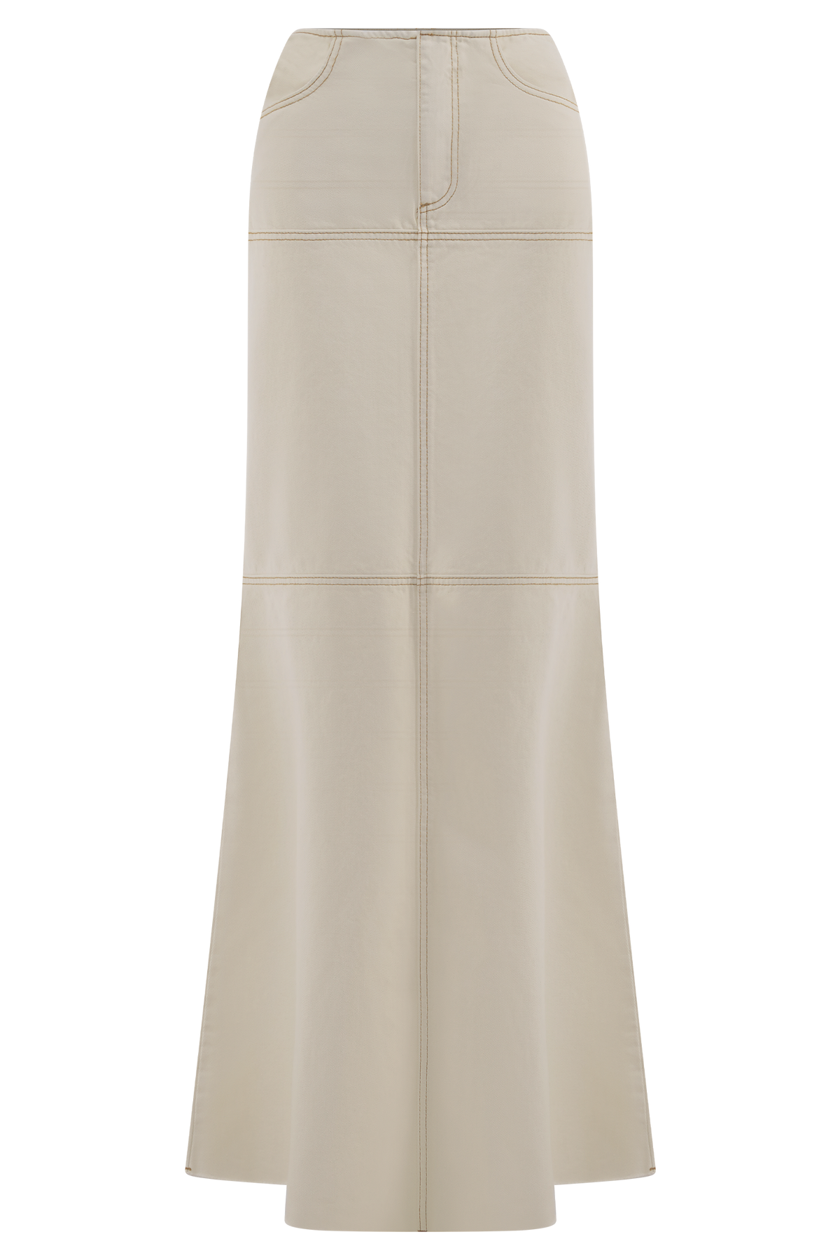 Loretta Denim Maxi Skirt - Ecru