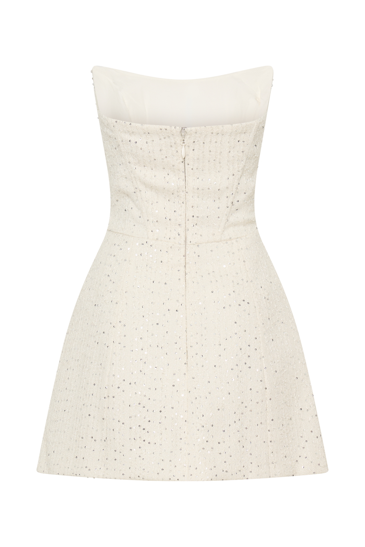 Lorrie Tweed Corset Mini Dress - White