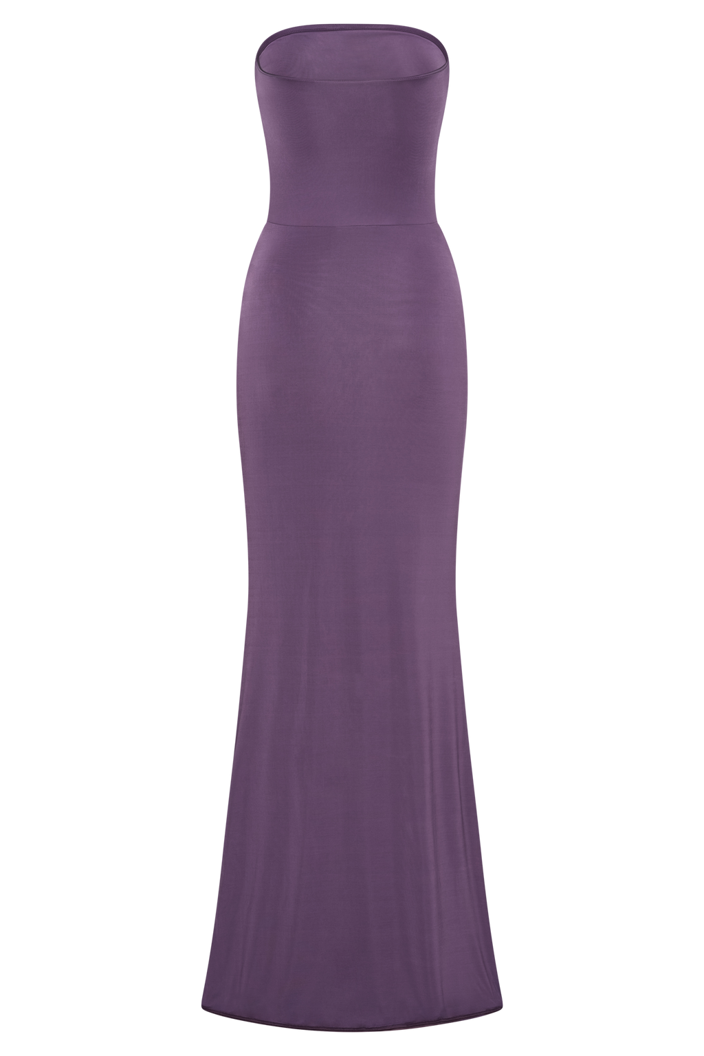 Madison Strapless Slinky Maxi Dress - Purple
