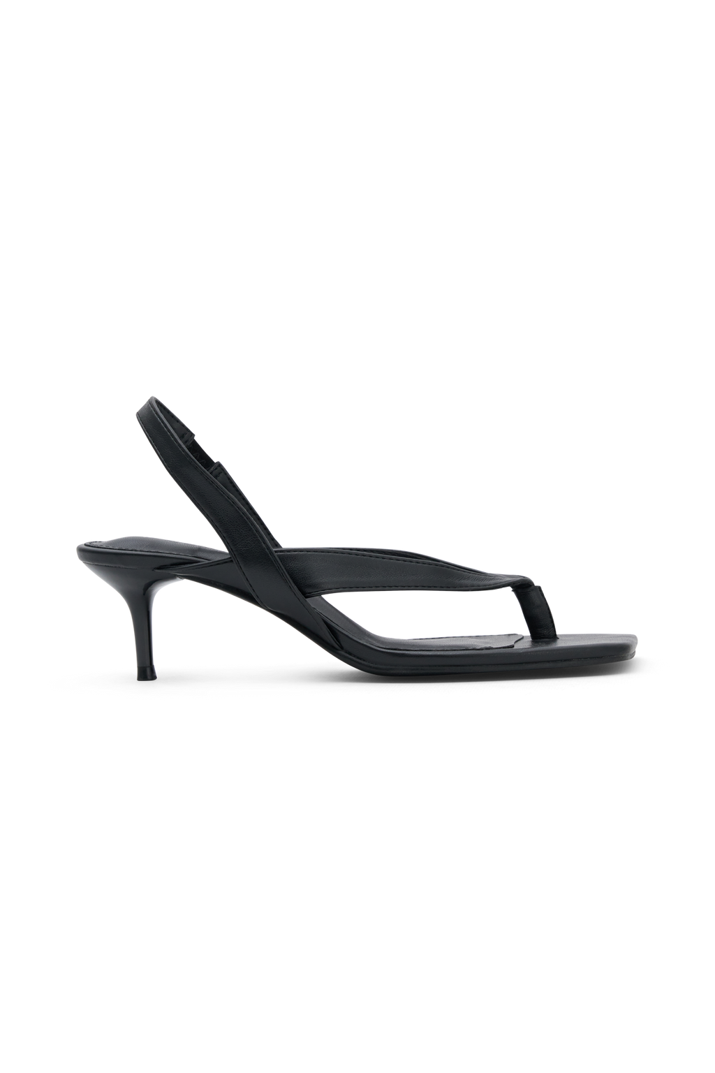 Mai Sling Back Thong Heel - Black