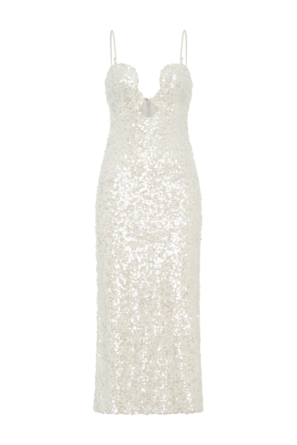 Makari Sequin Maxi Dress - White