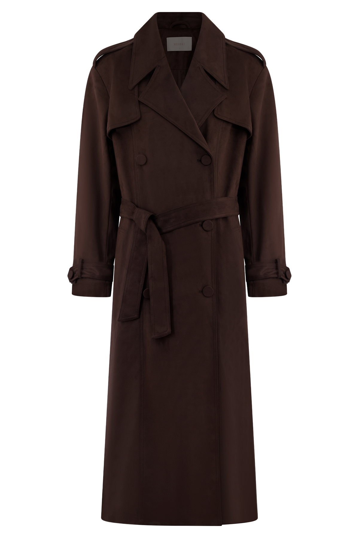 Marc Faux Suede Coat - Cocoa Chocolate