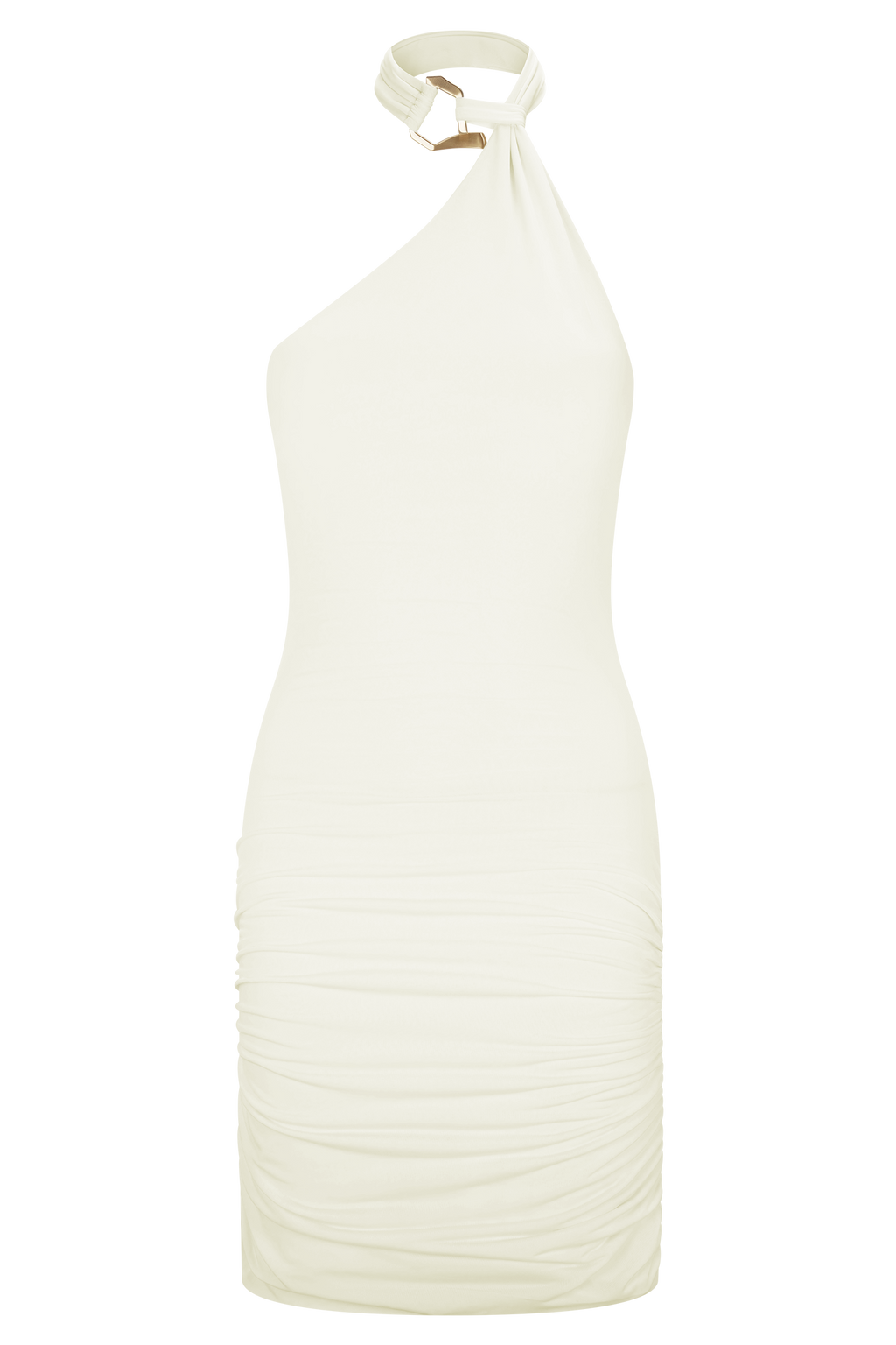 Mariposa Slinky Halter Mini Dress - Ivory