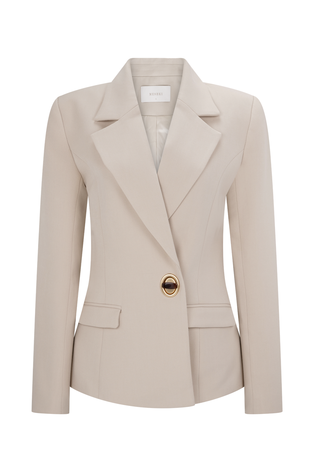 Max Cinched Waist Blazer - Ivory Stone