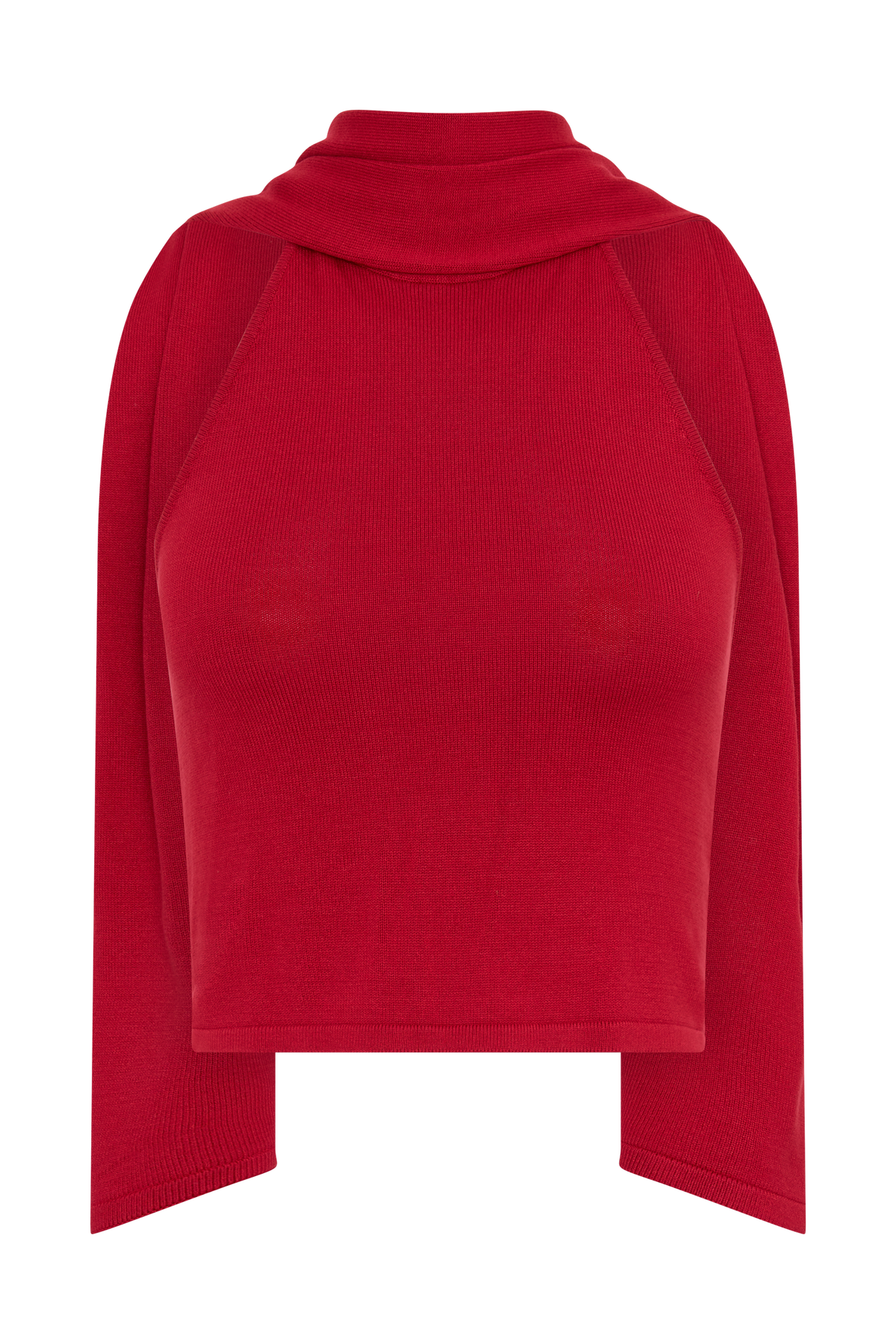 Misty Halter Backless Knit Top - Red