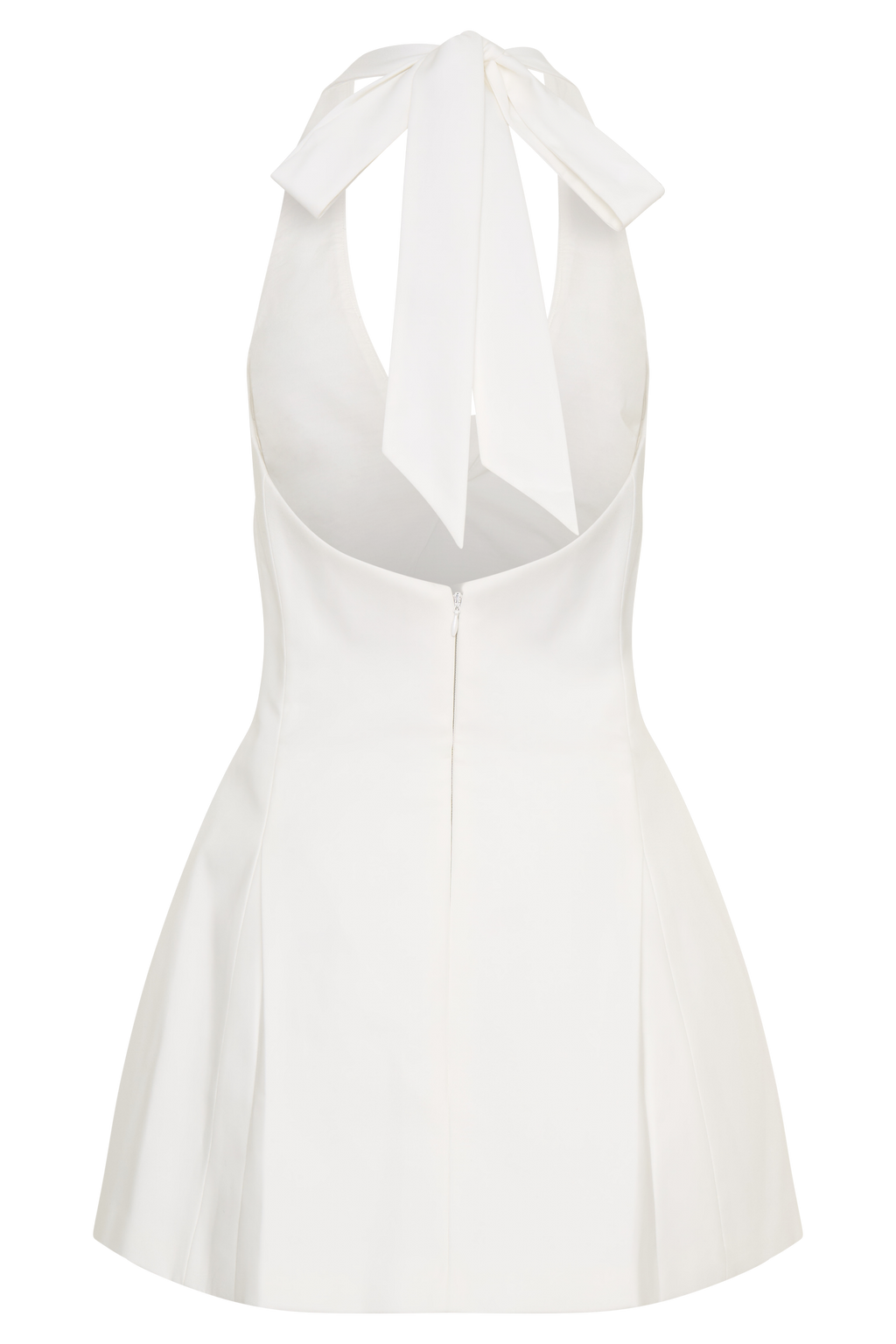 Nelly Halter Neck Cotton Mini Dress - White