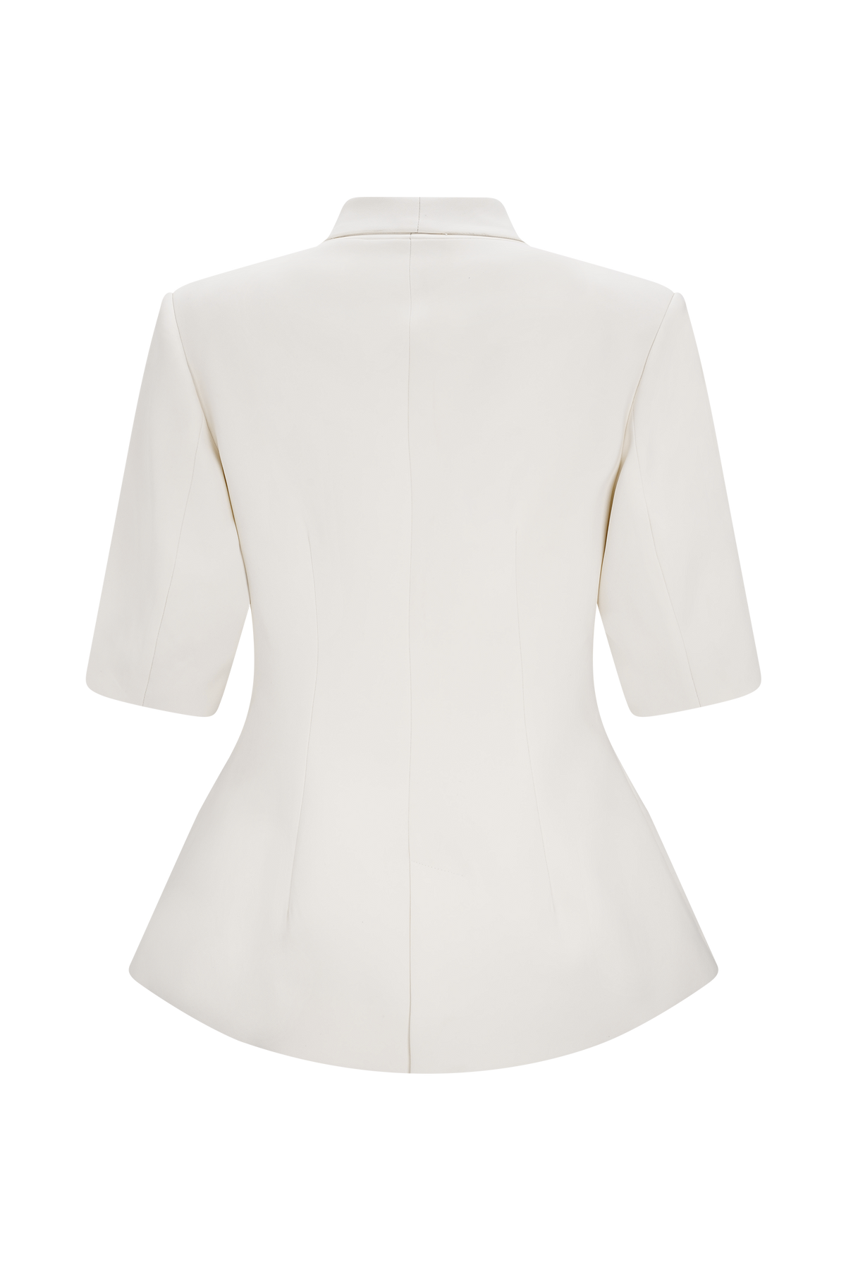 Opal Puff Sleeve Suiting Top - Ivory