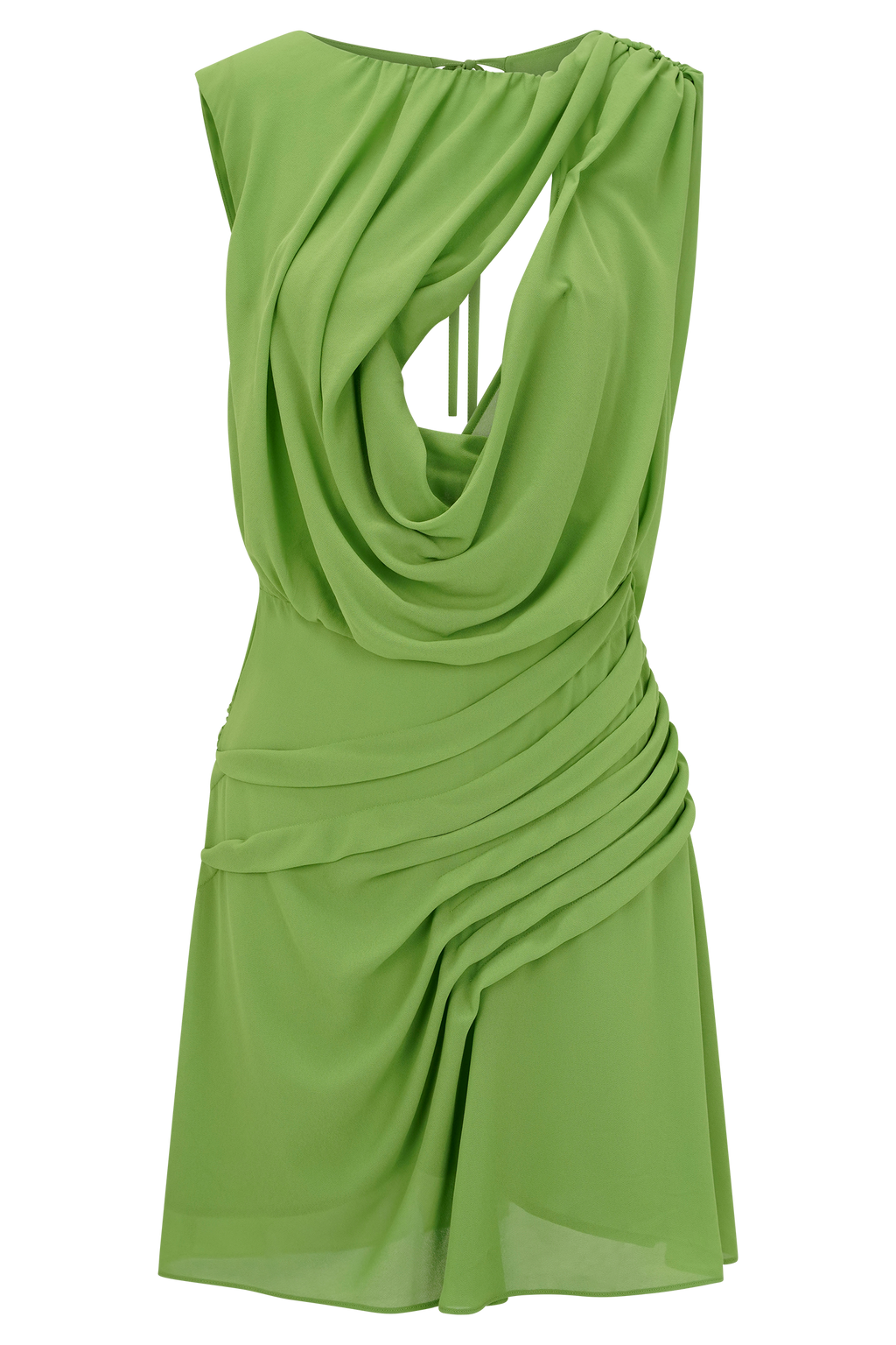 Oria Chiffon Mini Dress - Green