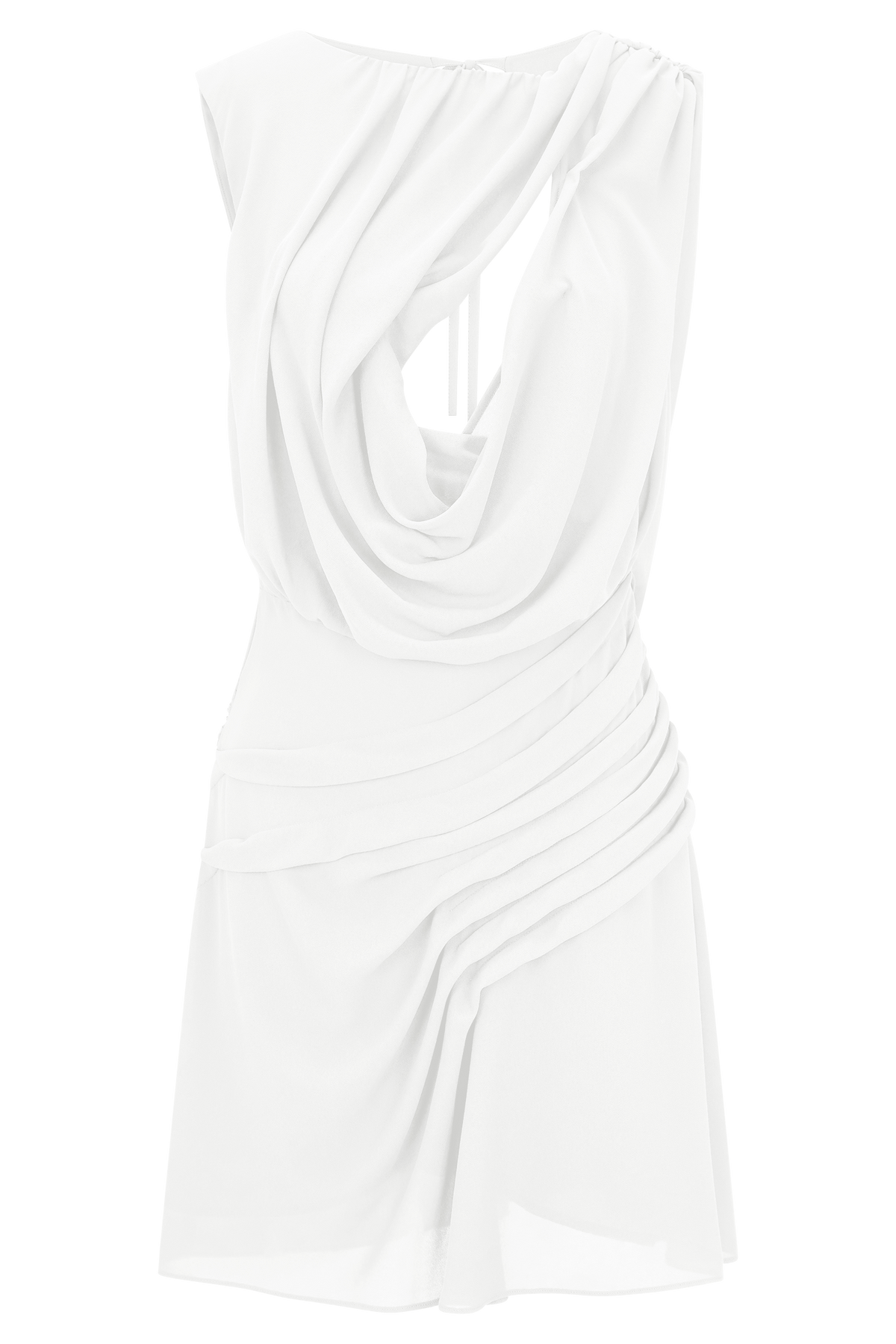 Oria Chiffon Mini Dress - White