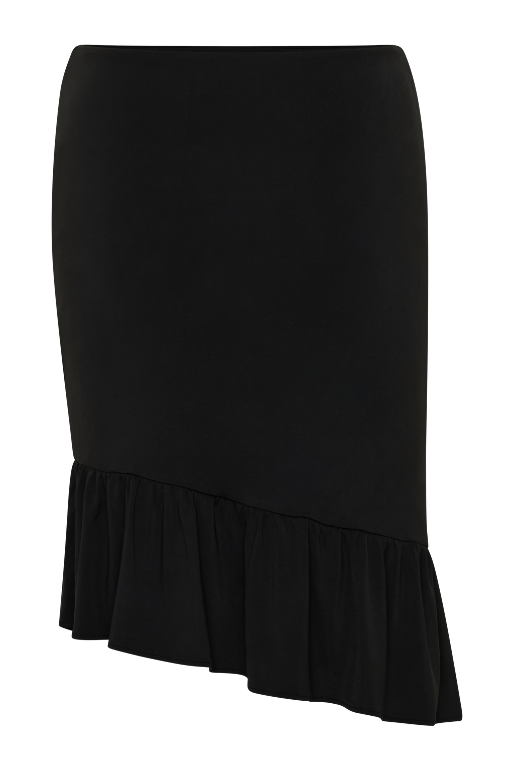 Polina Ruffle Midi Skirt - Black