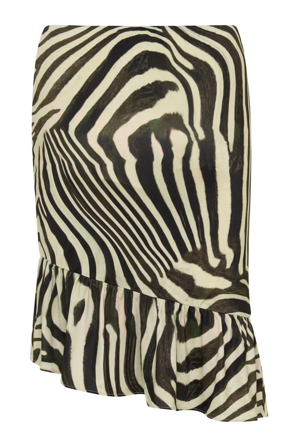 Polina Zebra Printed Midi Skirt - Zebra Print