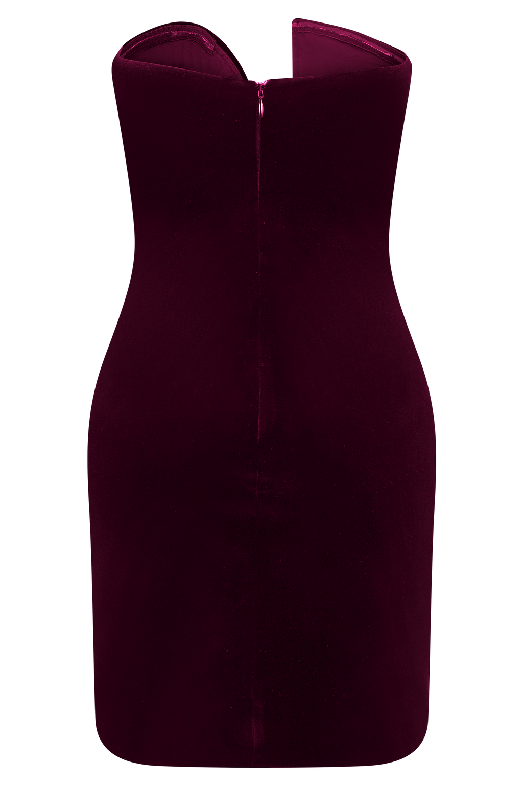 Paulina Velvet Strapless Mini Dress - Wine