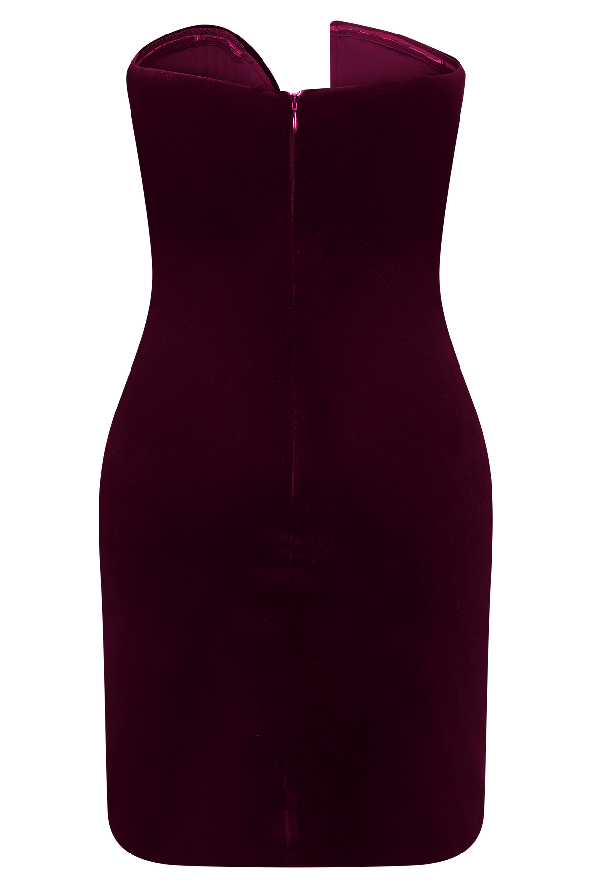 Paulina Velvet Strapless Mini Dress - Wine