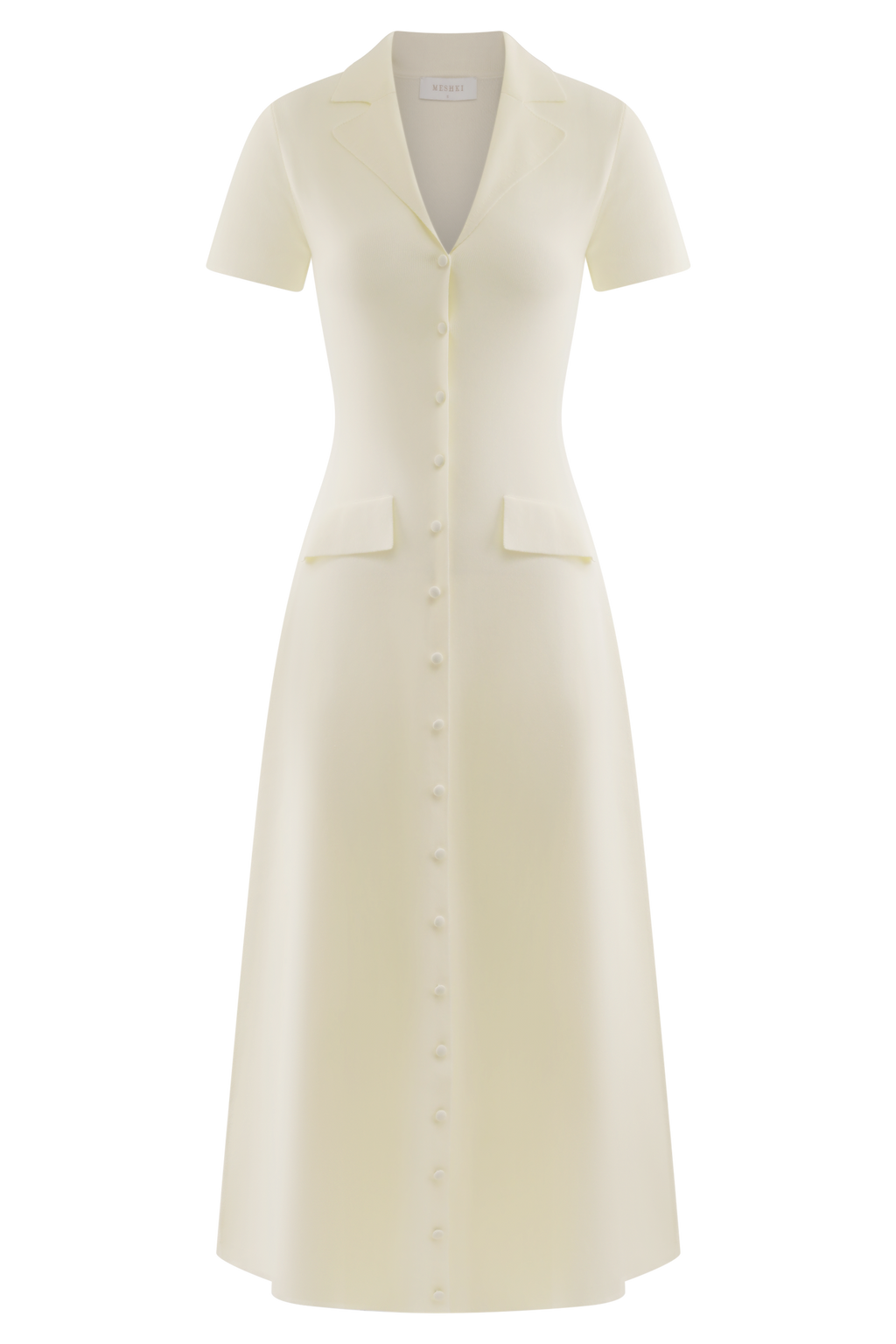 Pearson Short Sleeve Knit Midi Dress - Ivory