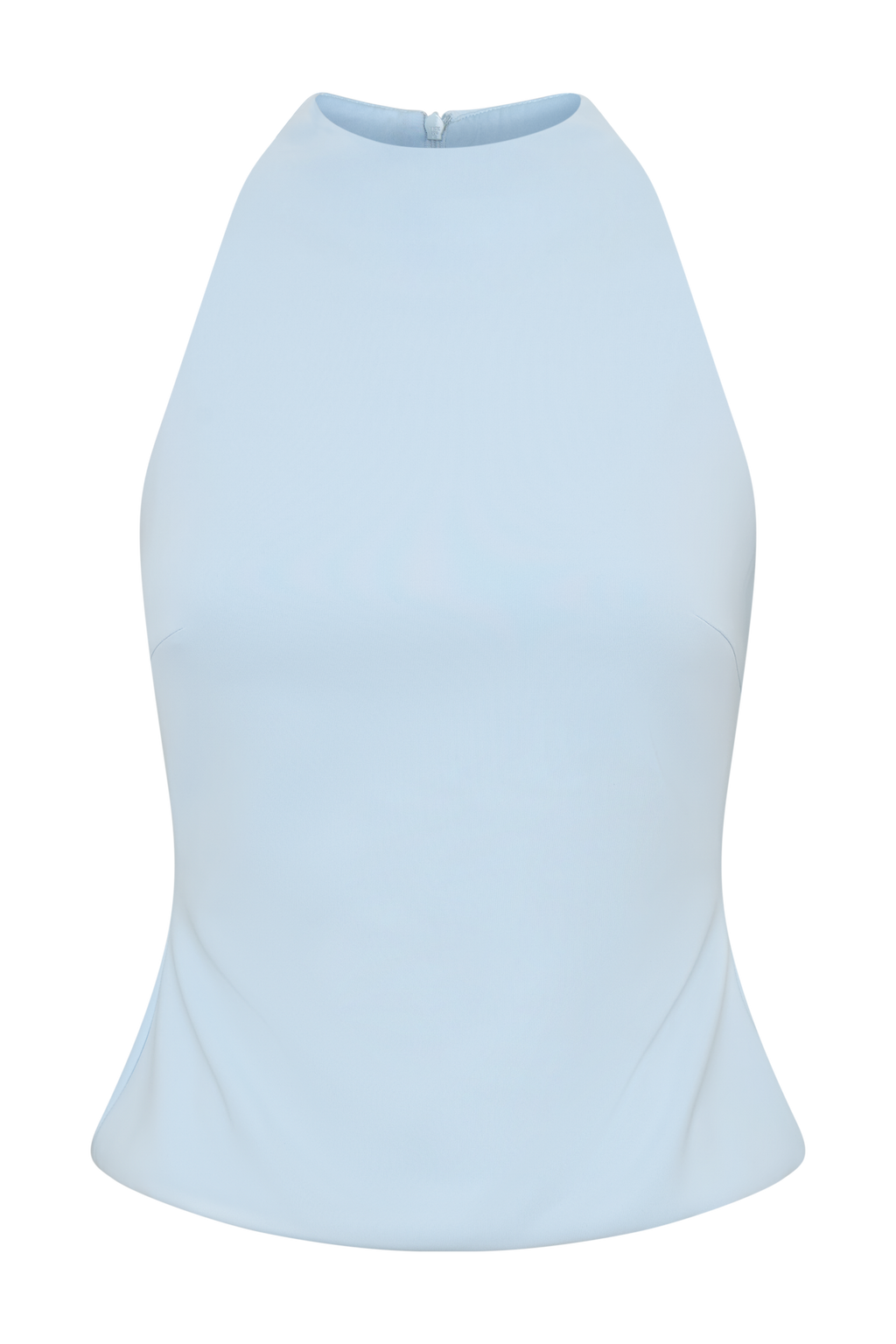 Portia Scuba Sleeveless Top - Pale Blue