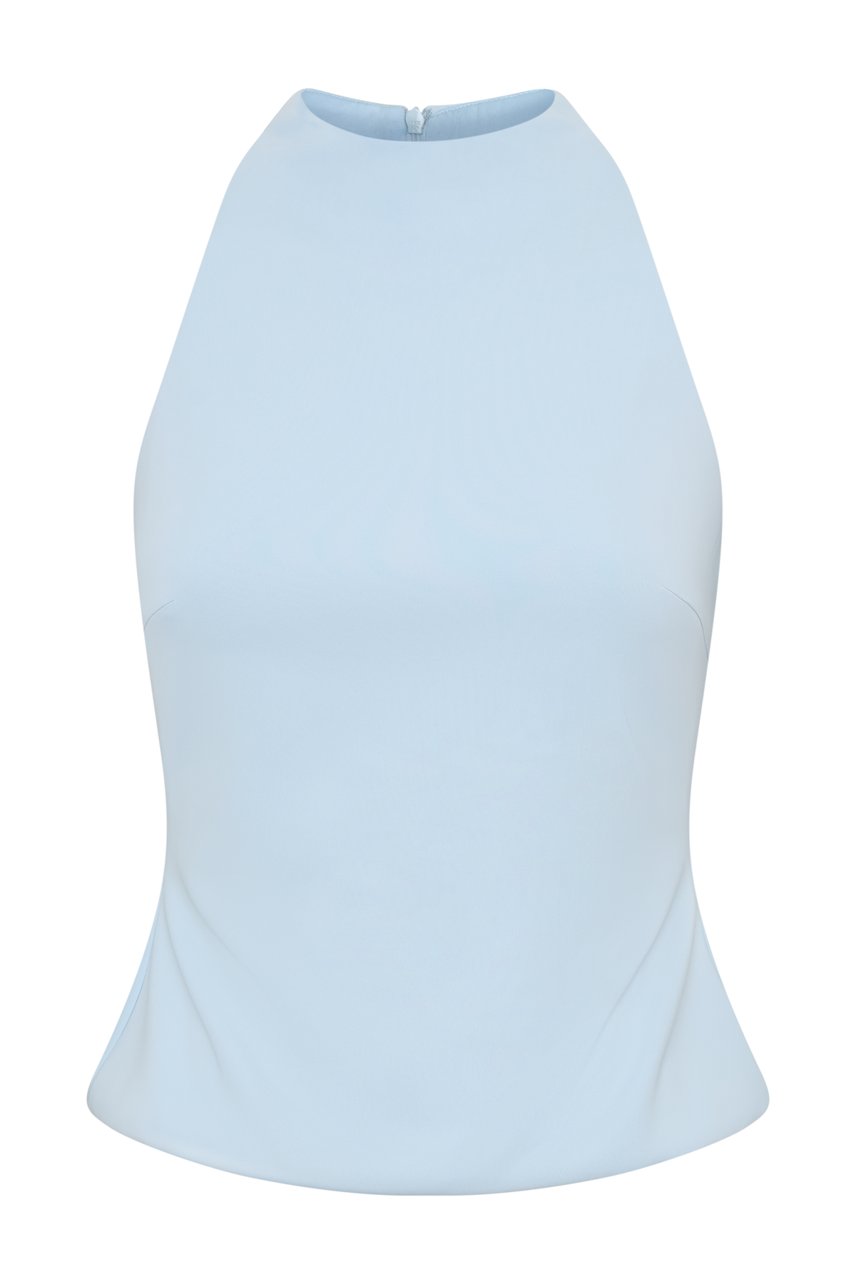 Portia Scuba Sleeveless Top - Pale Blue