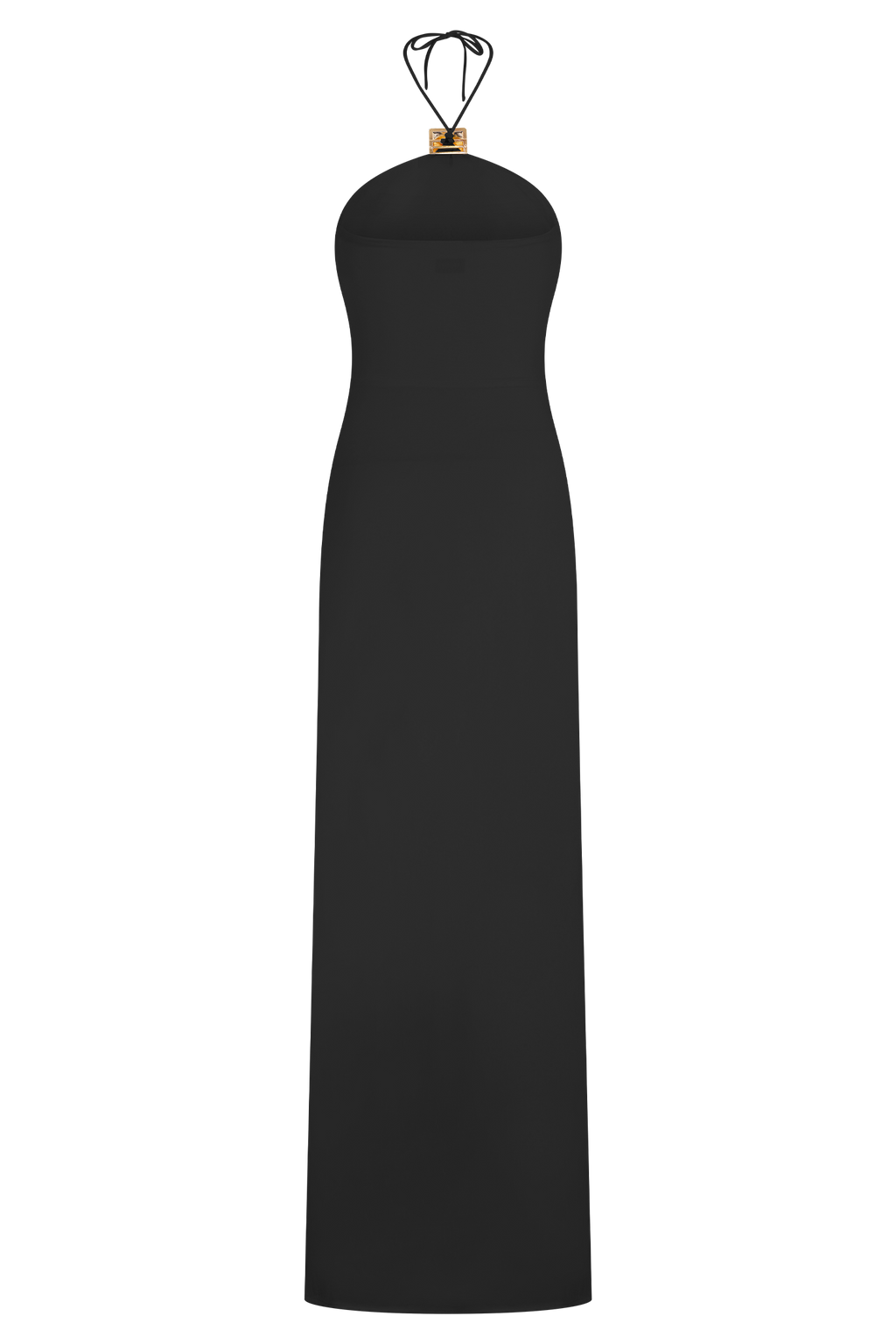 Quincy Halter Maxi Dress With Hardware - Black