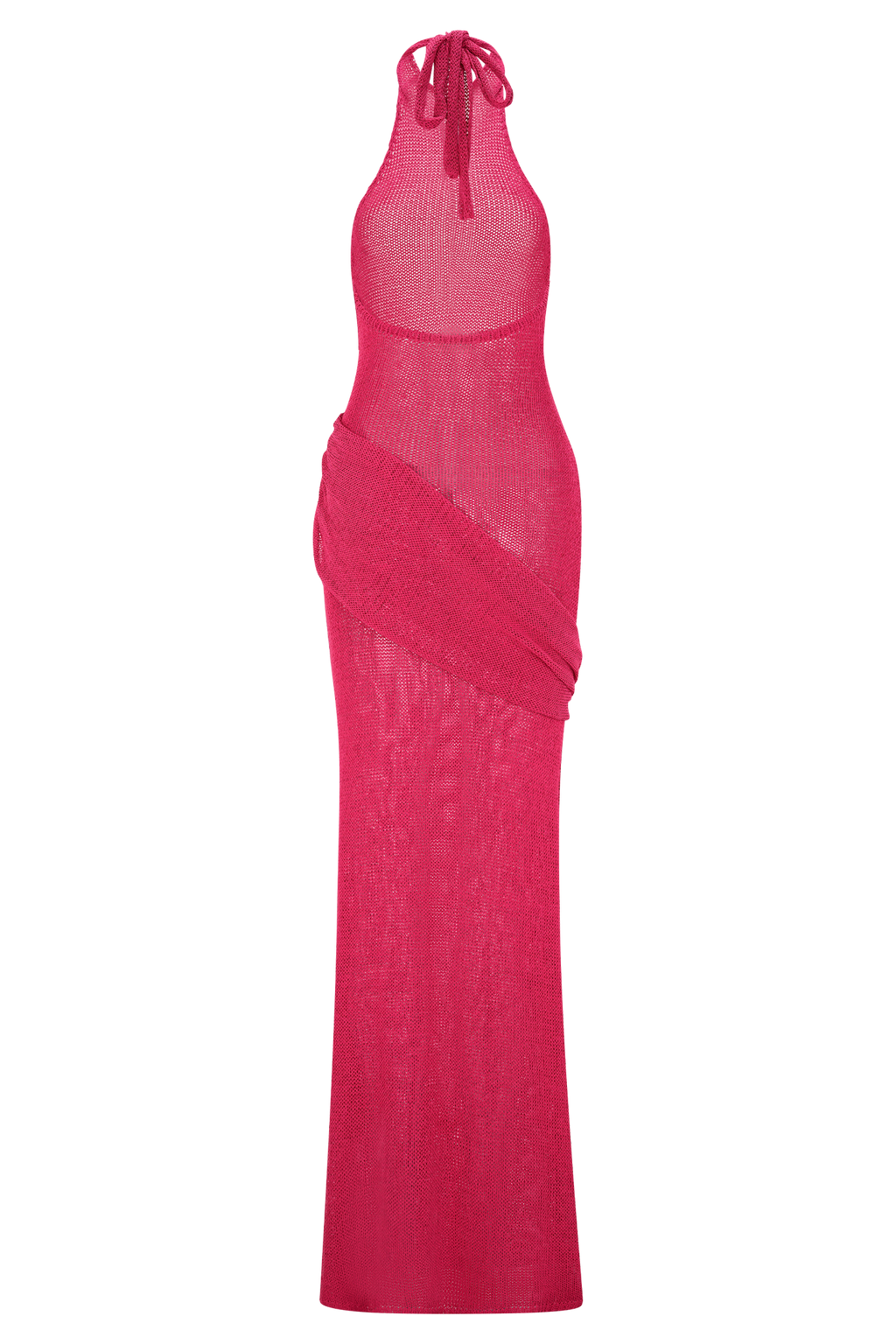 Reece Halter Knit Maxi Dress - Dragonfruit