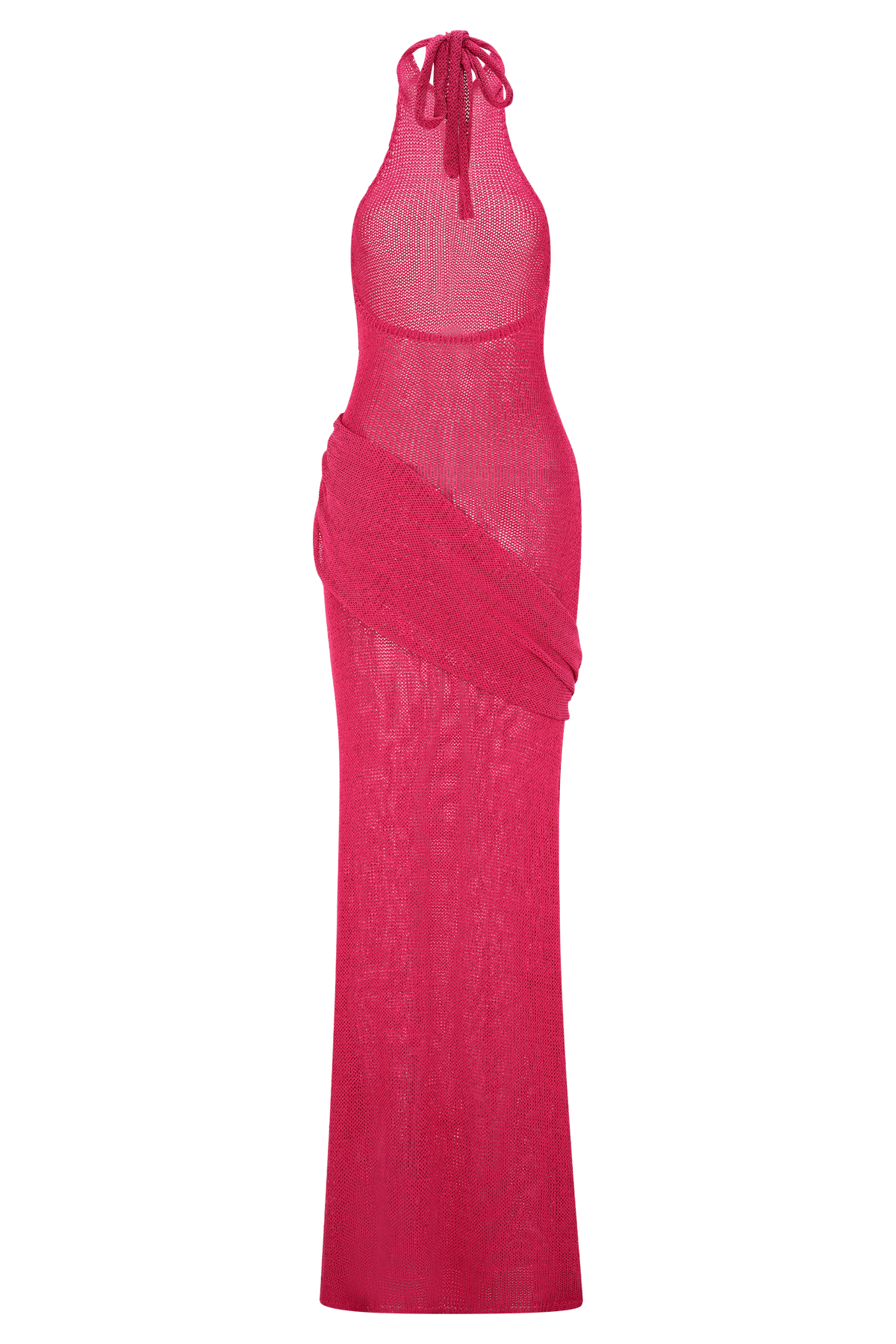 Reece Halter Knit Maxi Dress - Dragonfruit