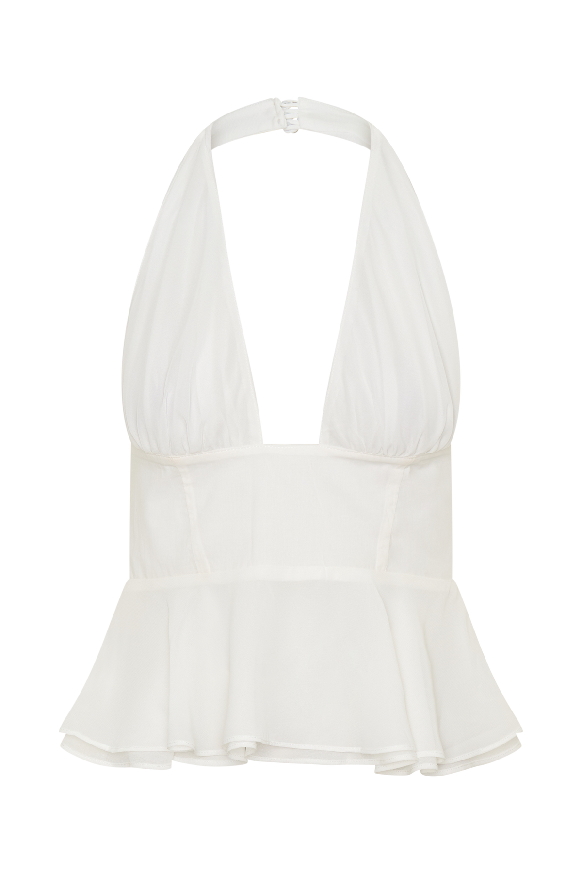 River Halter Neck Sleeveless Top - White