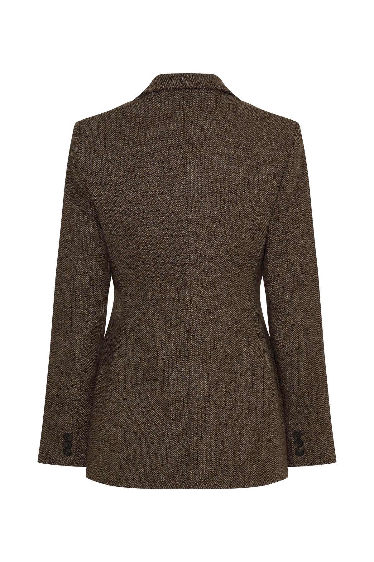Romy Structured Blazer With Hardware - Herringbone