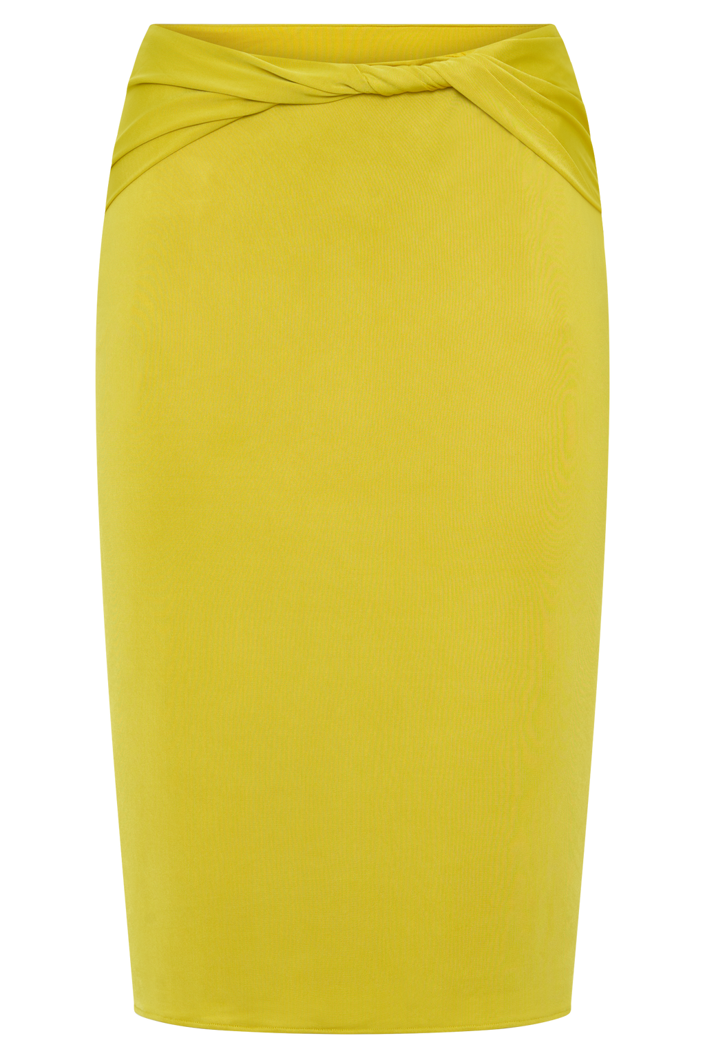 Svetlana Twist Side Detail Skirt - Chartreuse