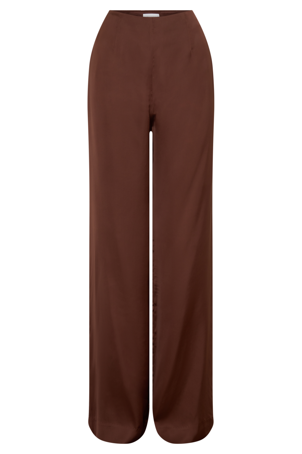 Sydney Straight Leg Satin Pants - Dark Chocolate