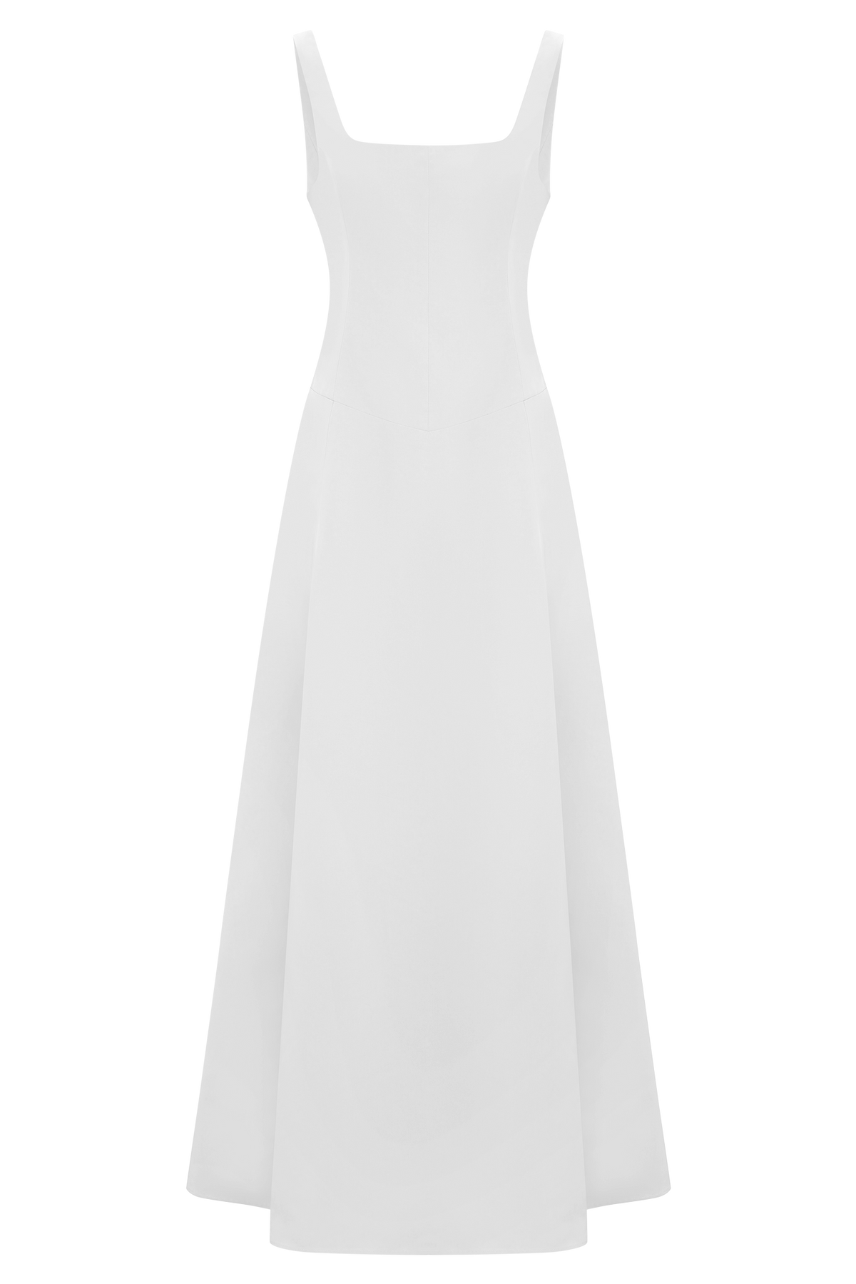 Salma Drop Waist Cotton Maxi Dress - White