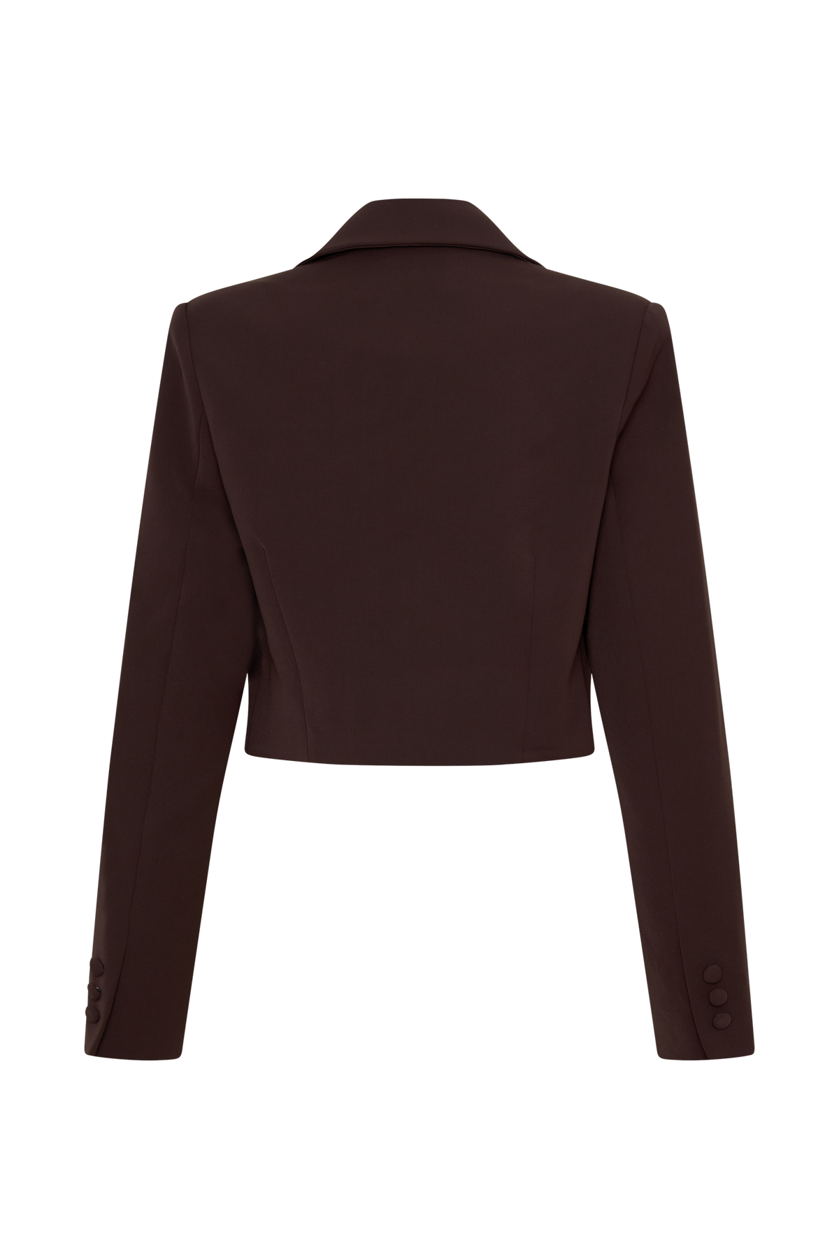 Simone Cropped Suiting Blazer - Dark Chocolate