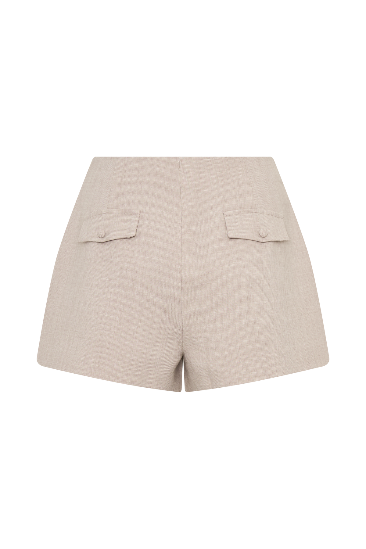Solenne Suiting Shorts - Natural Marle