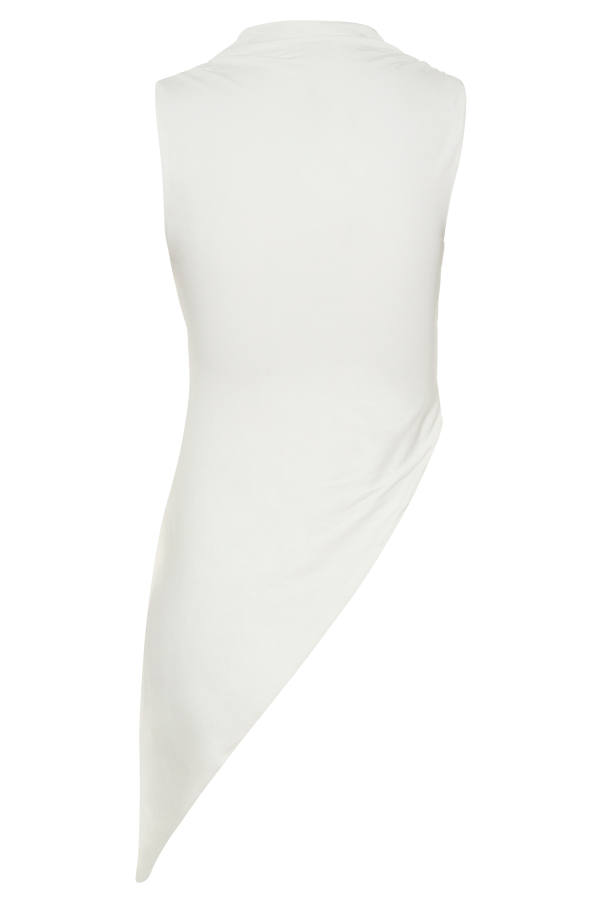 Suong High Neck Gathered Top - White