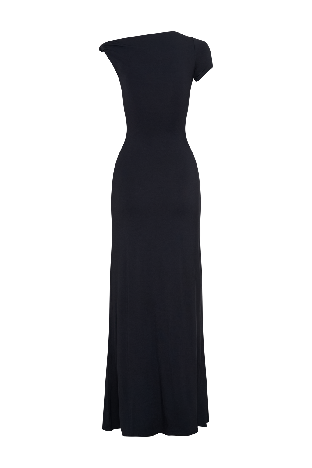 Tamsin Short Sleeve Modal Maxi Dress - Black