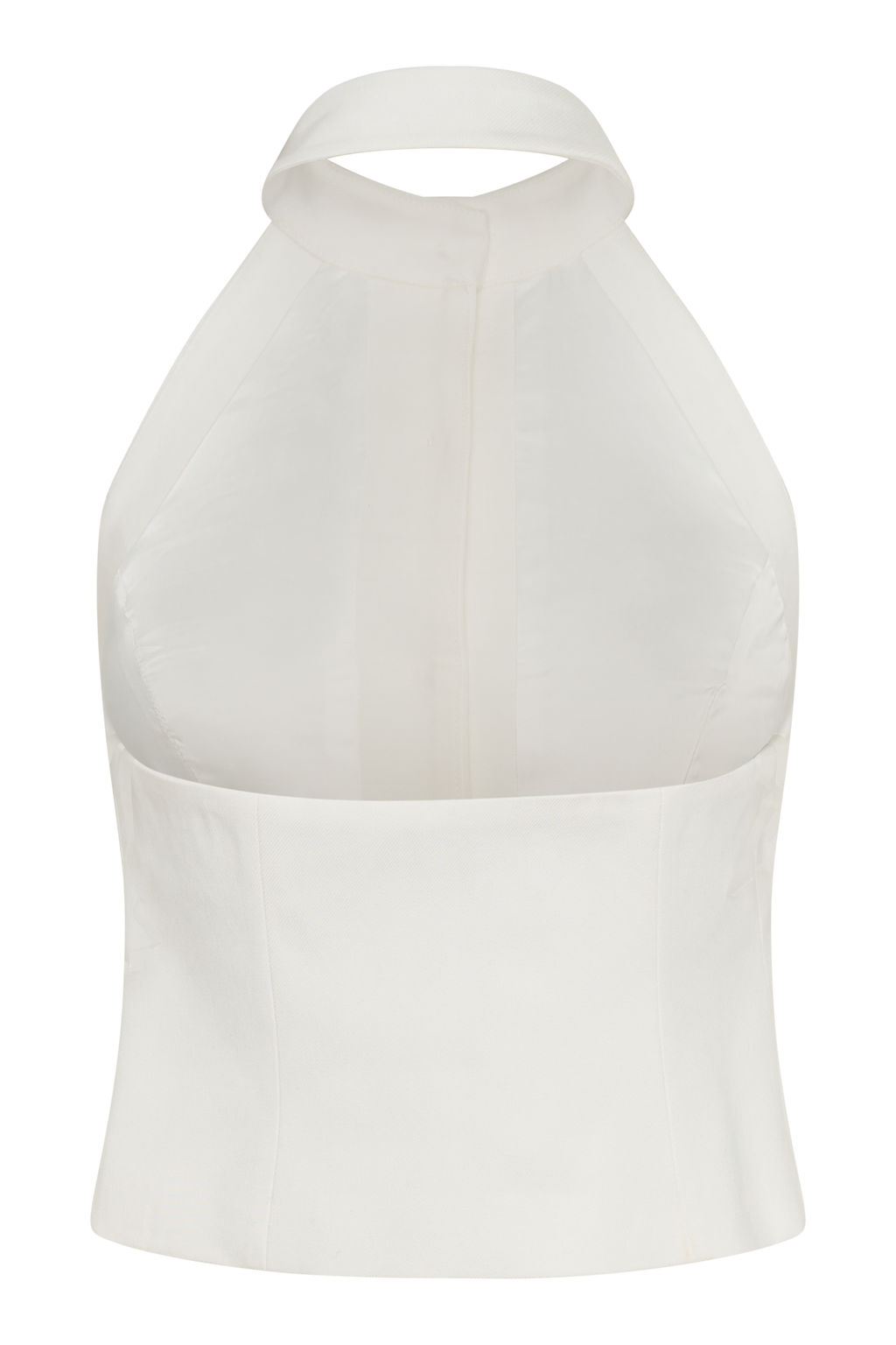 Tiara Halter Neck Suiting Top - White