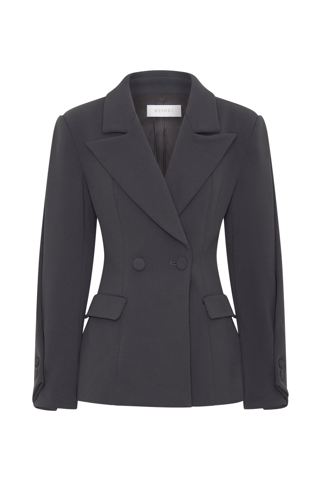 Wesley Structured Blazer - Charcoal Shadow