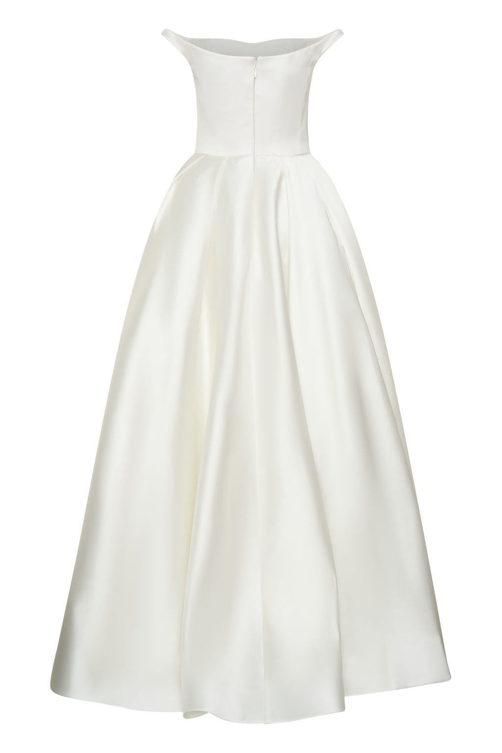 Willow Off Shoulder Satin Maxi Gown - White