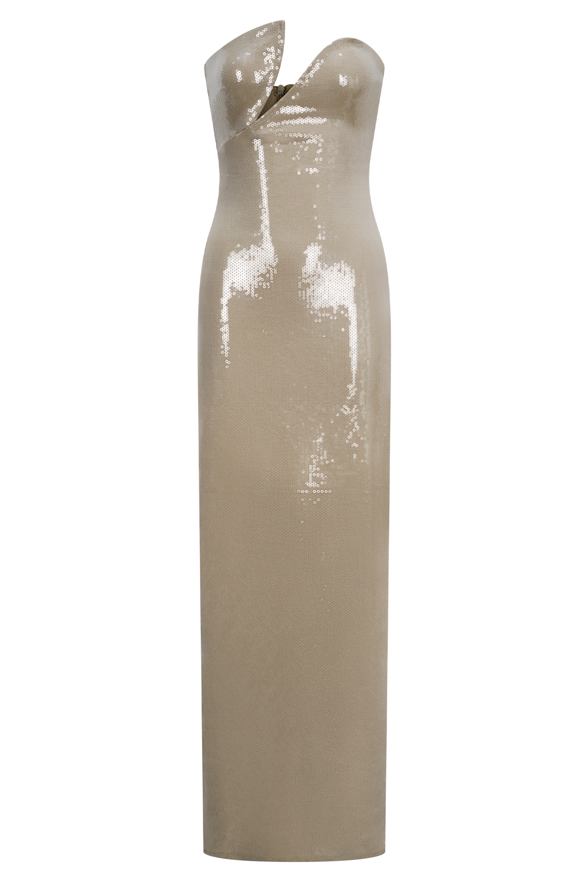 Winston Strapless Sequin Maxi Dress - Taupe