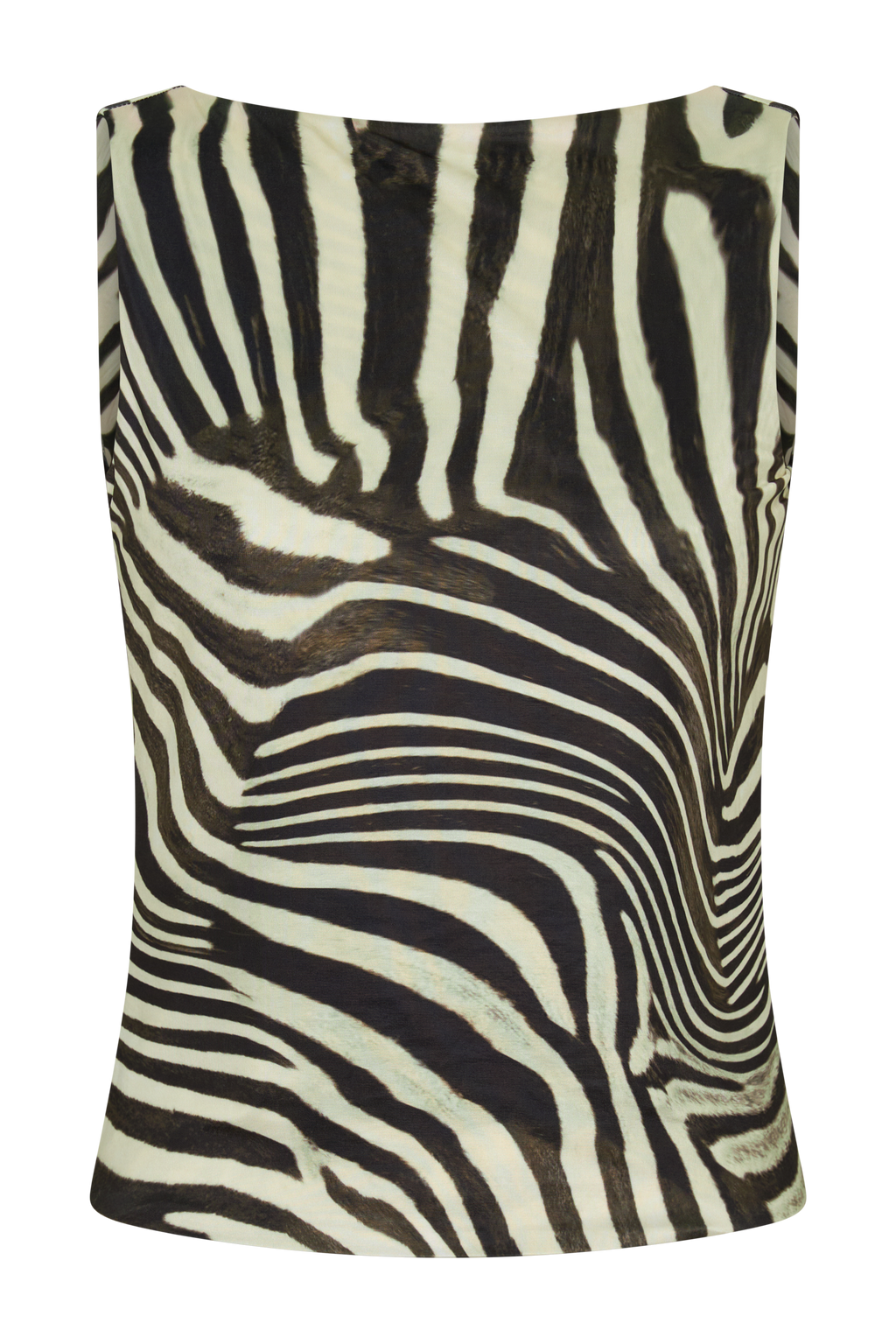 Yura Backless Twist Top - Zebra Print