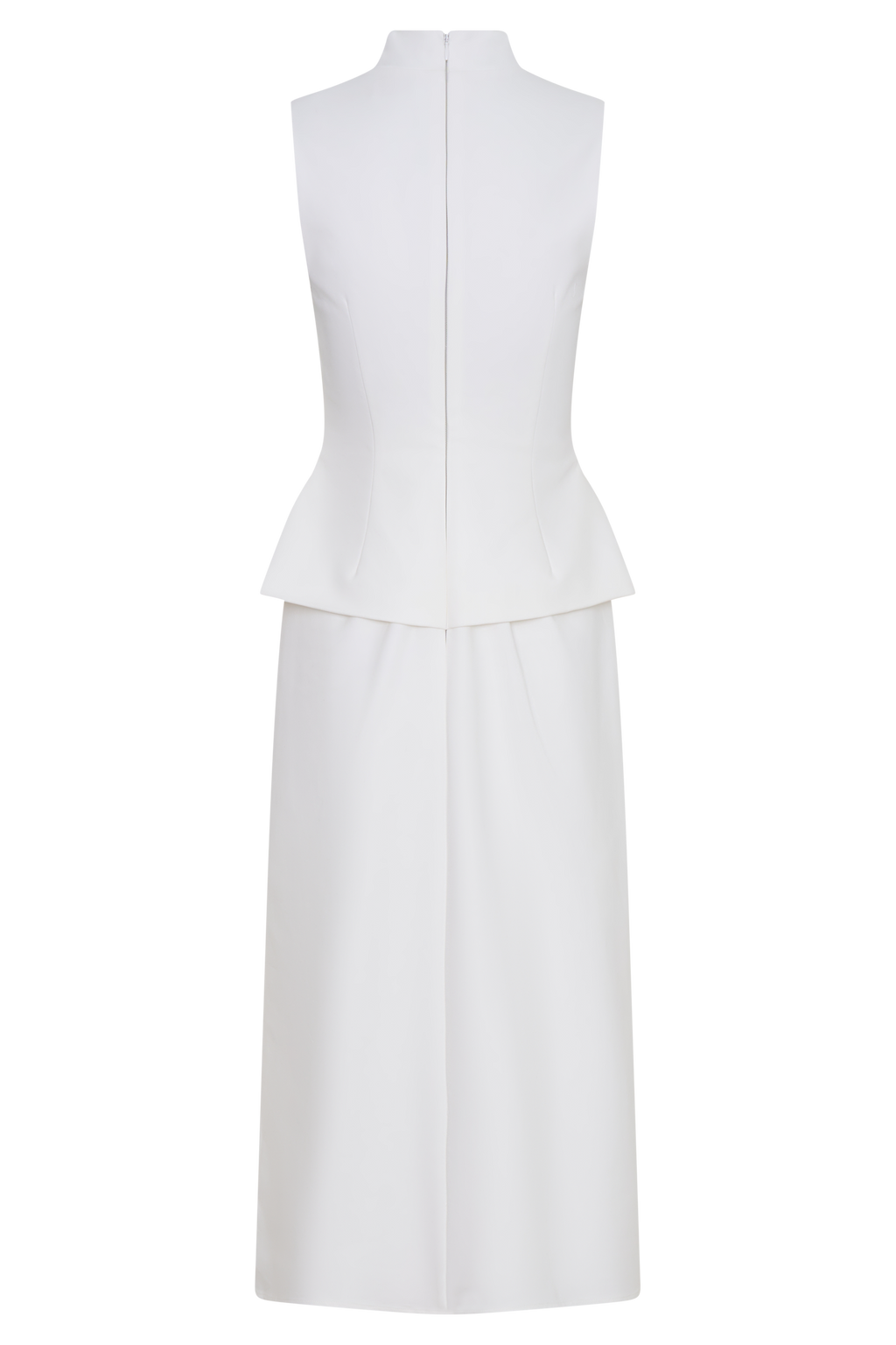 Yanina Cotton Halter Midi Dress - White