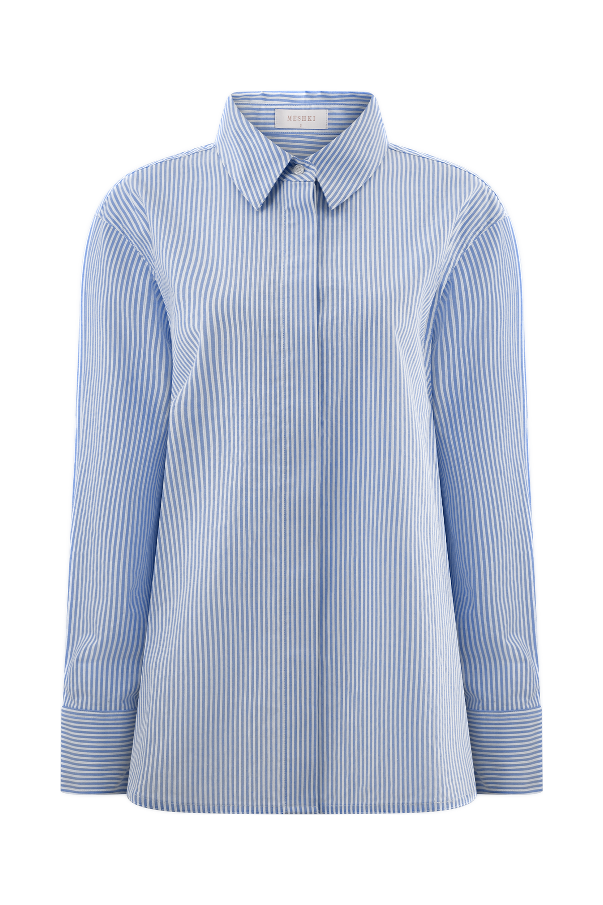 Hansen Oversized Shirt - Blue Pinstripe