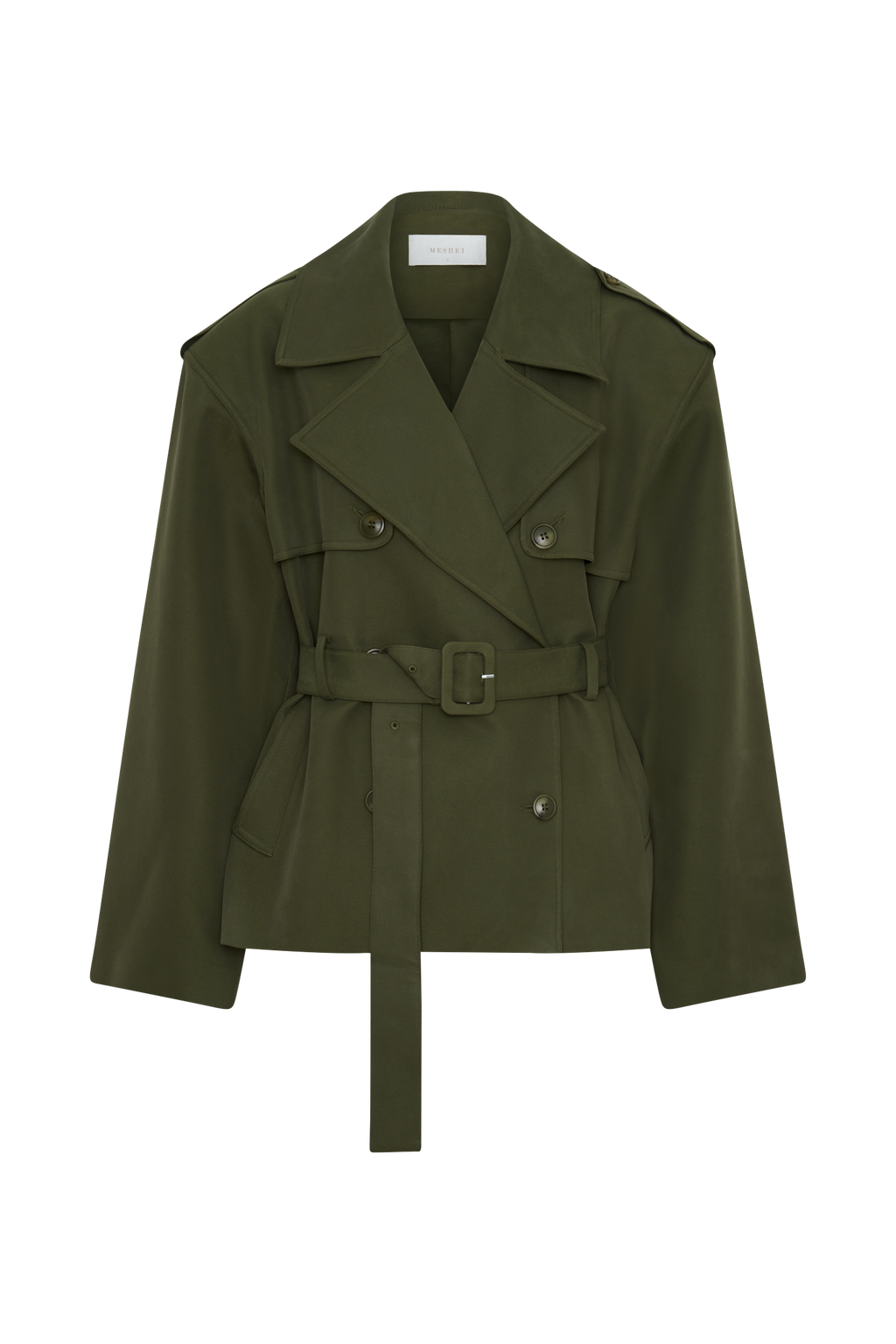 Alden Short Trench Jacket - Olive
