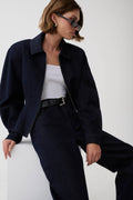Mariah Denim Zip Jacket - Dark Indigo