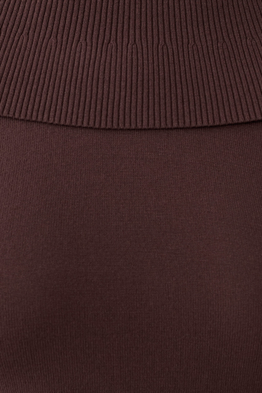 Ellen Ribbed Midi Column Knit Dress - Chocolate