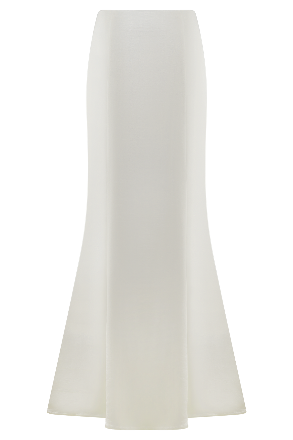 Khloe Satin Fishtail Maxi Skirt - White