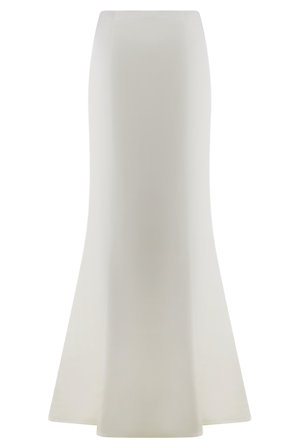 Khloe Satin Fishtail Maxi Skirt - White
