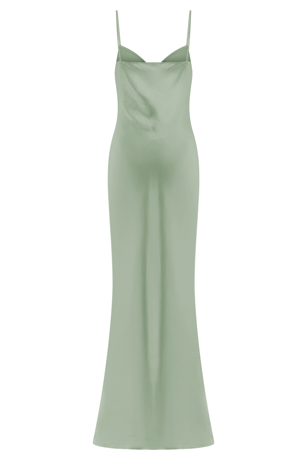 Lilly Sweetheart Satin Maxi Dress - Sage