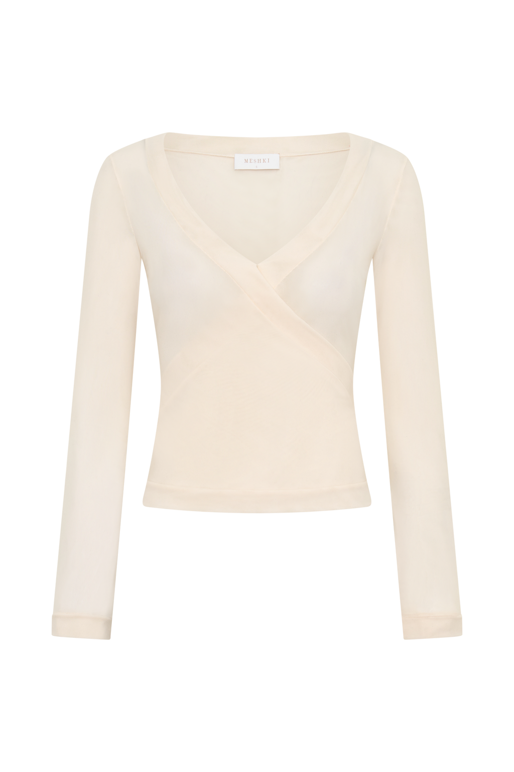 Lumi Long Sleeve Mesh Top - Bone
