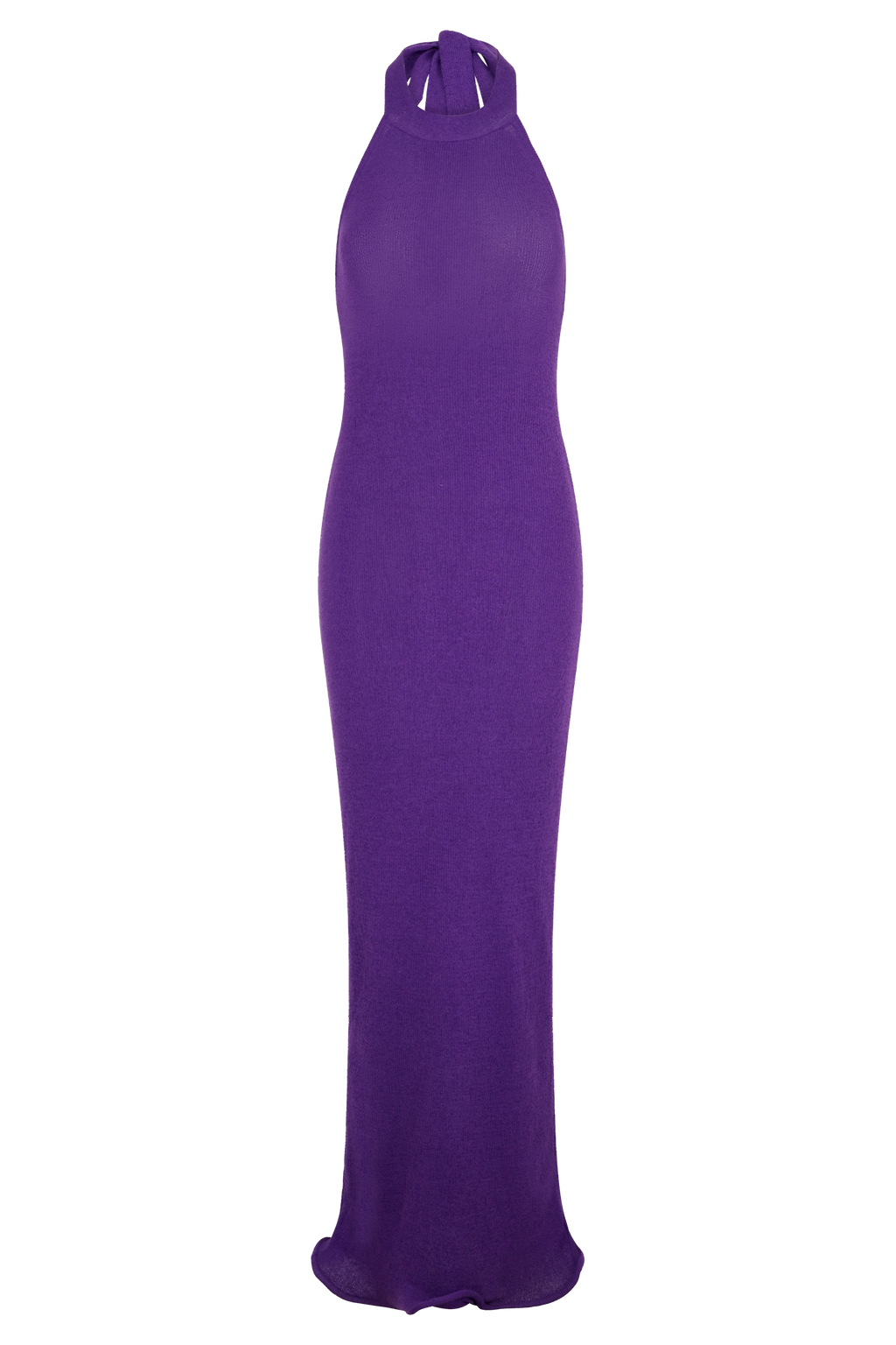 Melodie Halter Knit Maxi Dress - Purple
