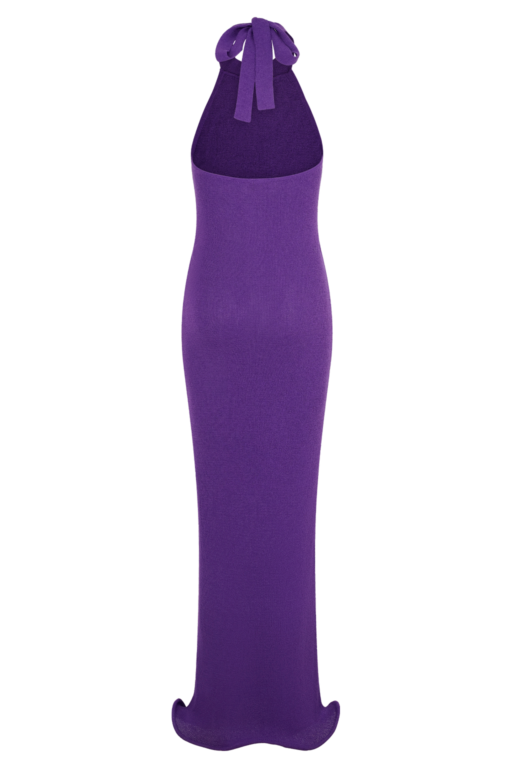 Melodie Halter Knit Maxi Dress - Purple