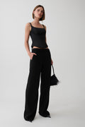 Theodora Straight Leg Pants - Black