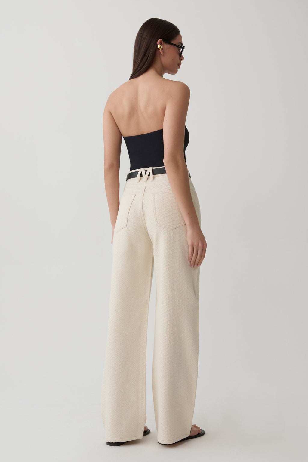 Bronte Straight Leg Denim Jeans - Neutral Snake